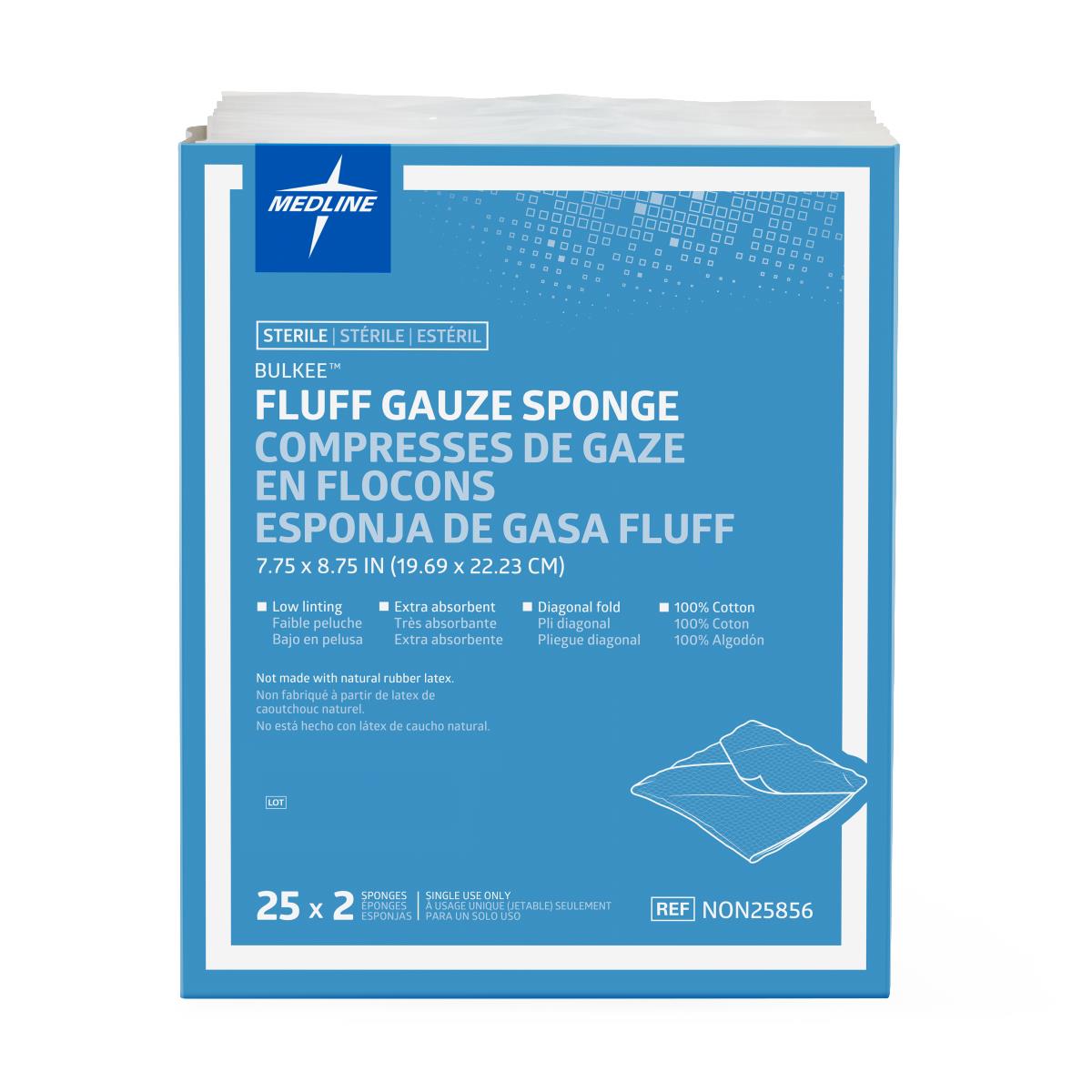 Bulkee II Sterile Extra Absorbent Super Fluff Sponge