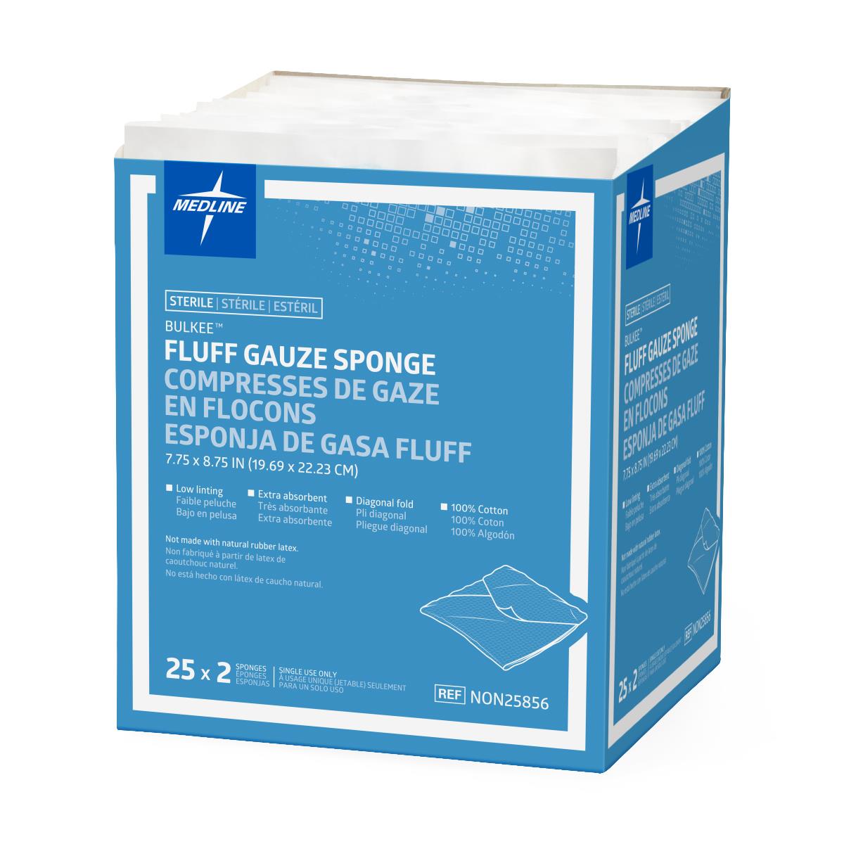 Bulkee II Sterile Extra Absorbent Super Fluff Sponge