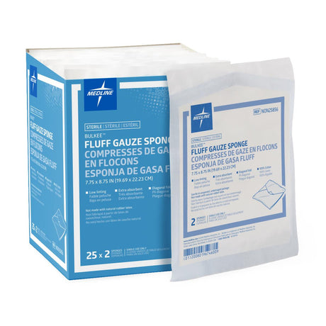Medline Sterile Bulkee II Extra Absorbent Super Fluff Sponge - BeHope