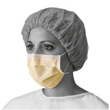 Medline ASTM Level 1 Yellow Procedure Face Mask with Ear Loops