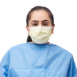 Medline ASTM Level 1 Yellow Procedure Face Mask with Ear Loops