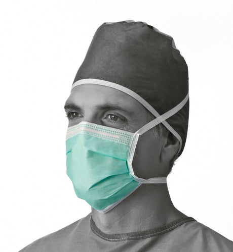 Medline ASTM Level 1 Surgical Face Mask with Anti-Fog and Ties
