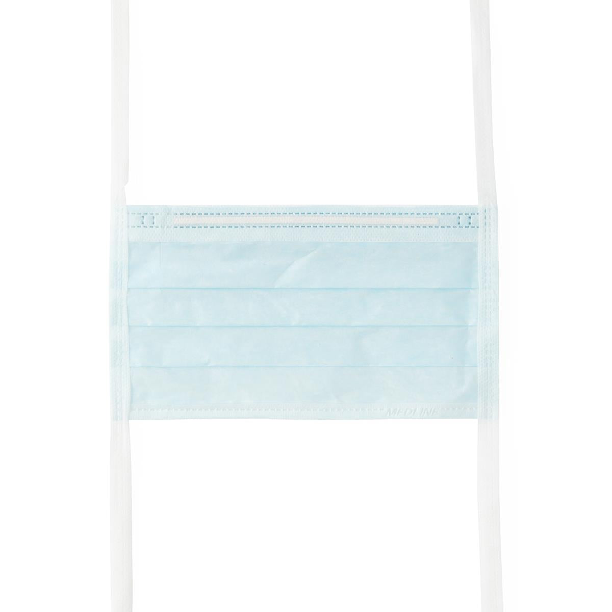 Medline ASTM Level 1 Surgical Face Mask with Anti-Fog and Ties