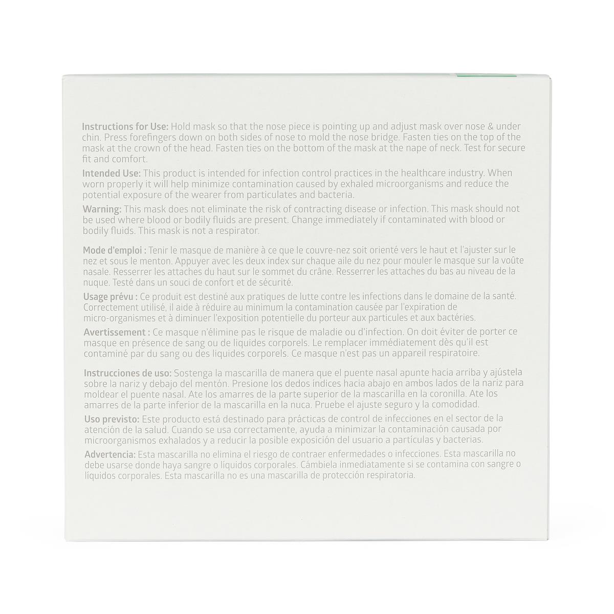 Medline ASTM Level 1 Duckbill-Style Surgical Face Mask with Ties