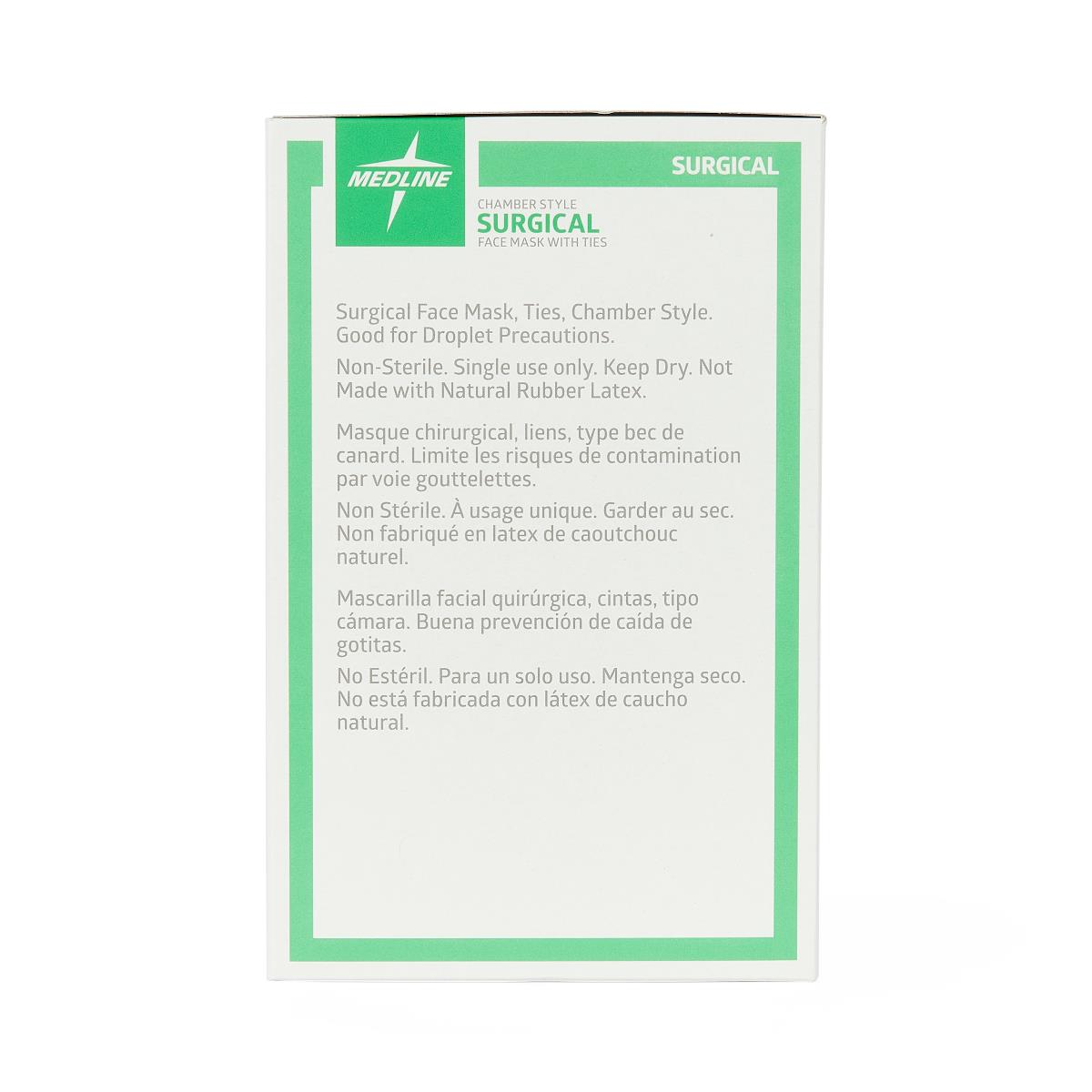 Medline ASTM Level 1 Duckbill-Style Surgical Face Mask with Ties