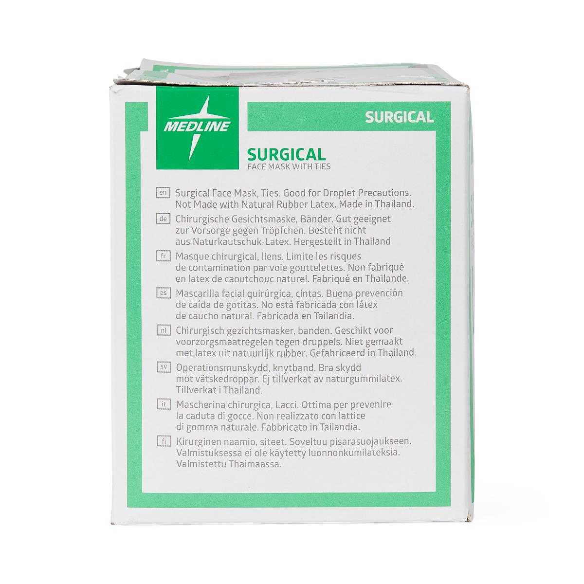Medline ASTM Level 1 Surgical Face Masks with Ties
