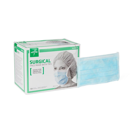 Medline ASTM Level 1 Surgical Face Masks with Ties