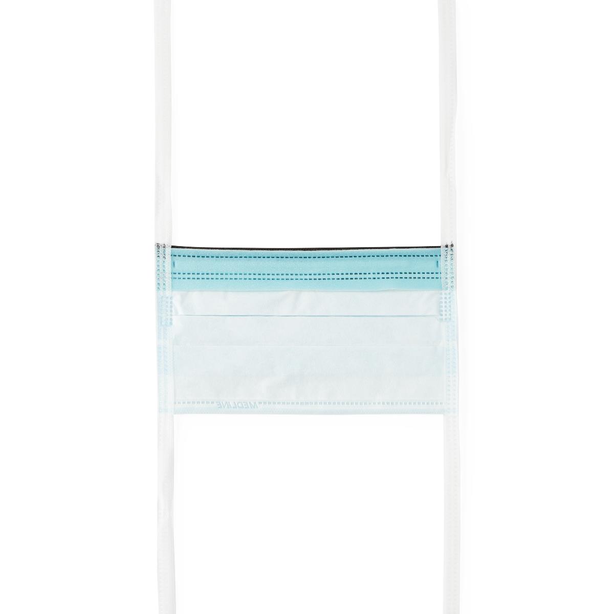 Medline ASTM L1 Surgical Mask with Anti-Fog Eye Shield with Ties