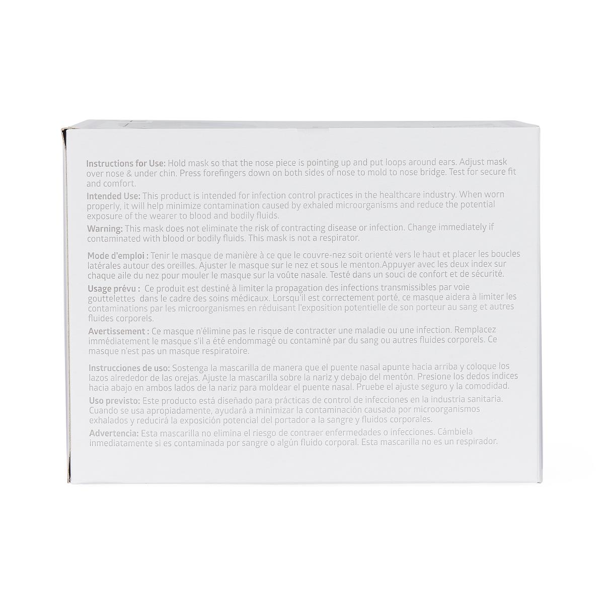 Medline ASTM L1 Proc. Face Mask with Anti-Fog Strip and Ear Loops