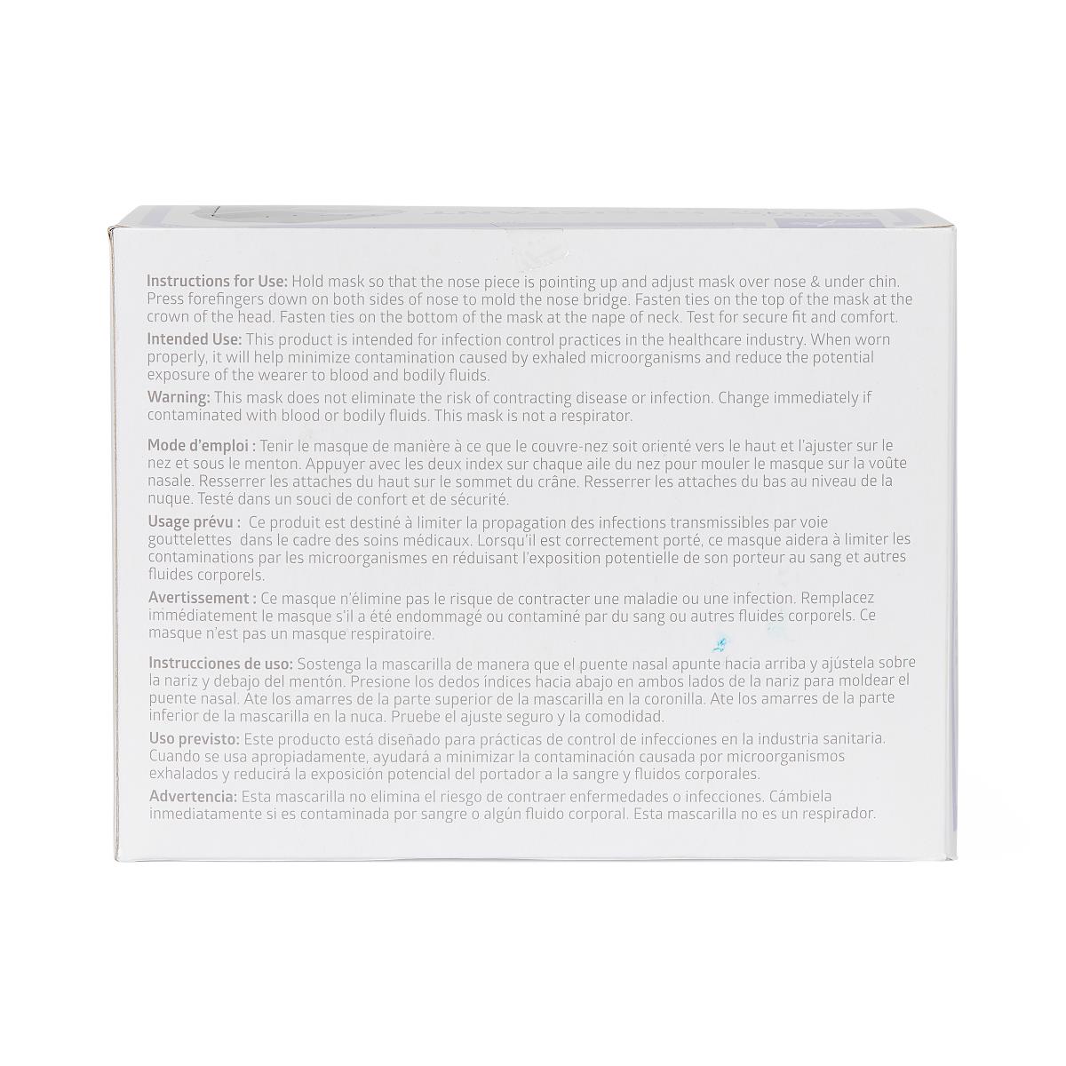 Medline ASTM L1 Surgical Face Mask with Anti-Fog Foam and Ties