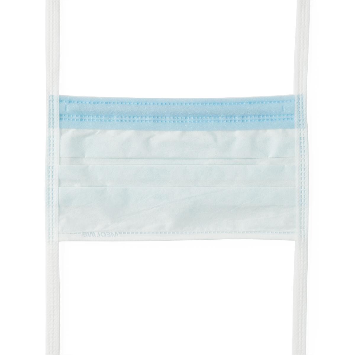 Medline ASTM L1 Surgical Face Mask with Anti-Fog Foam and Ties
