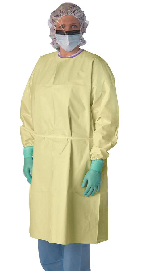 Medline Disposable AAMI Level 3 Yellow SMS Isolation Gown