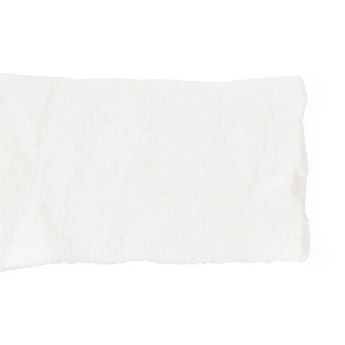 Close-up of Medline stretch tubular elastic dressing retention net material.