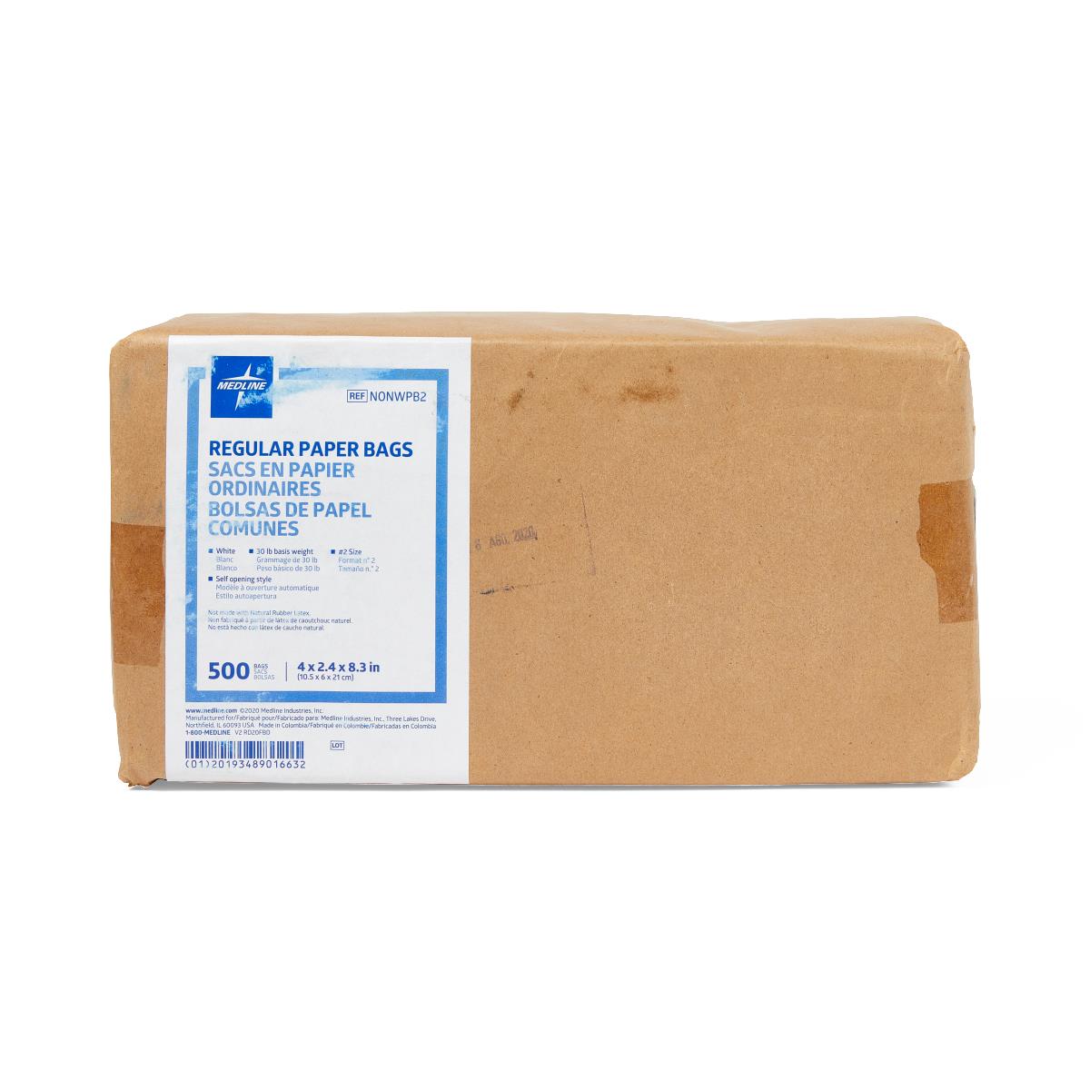 Medline White Paper Bags