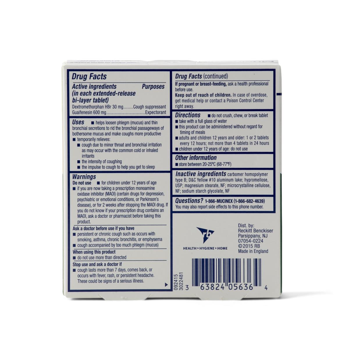 Mucinex Dm Expectorant/cough Suppressanttablets - BeHope