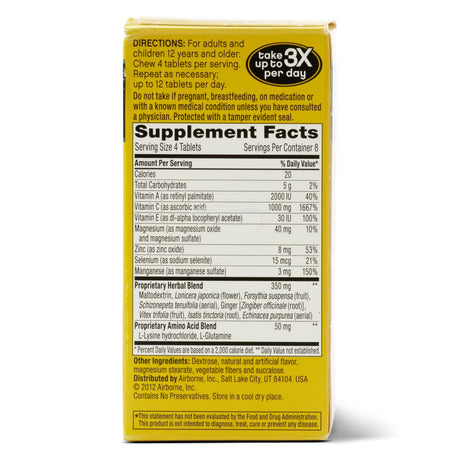 Airborne Immune Support Chewable Tablets
