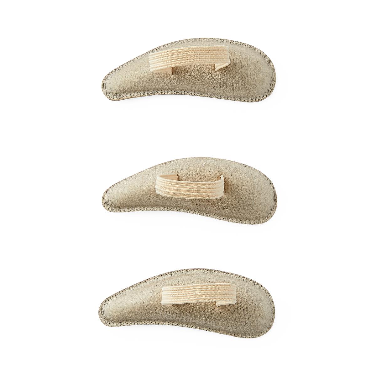 Medline Suede Hammertoe Crests, angled view, demonstrating ergonomic design.