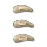 Top-down view of Medline Suede Hammertoe Crests, demonstrating their compact size.