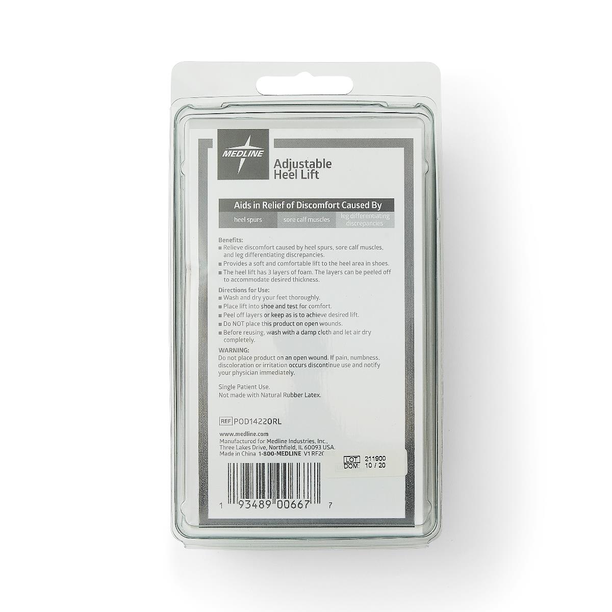 Medline Adjustable Heel Lifts
