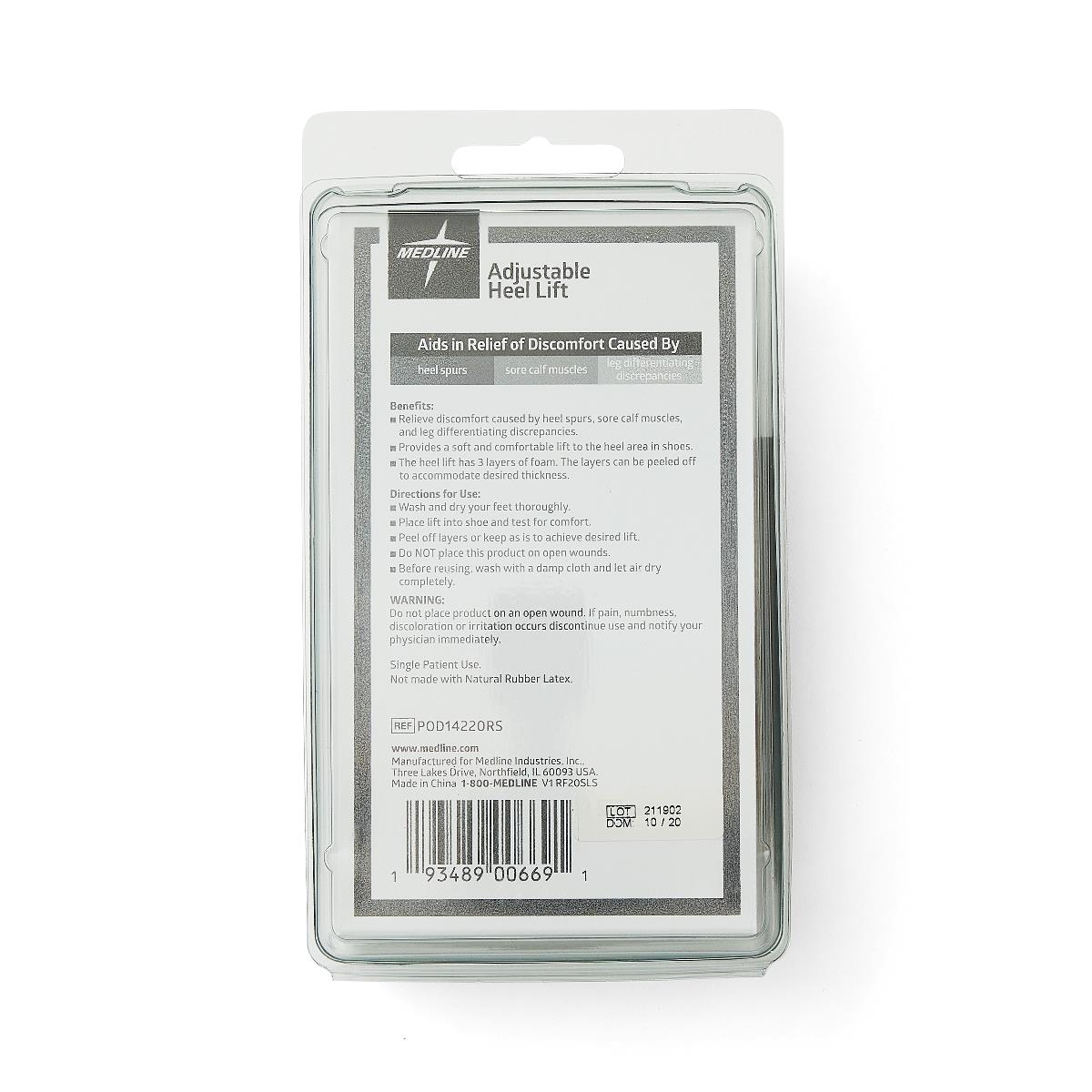 Medline Adjustable Heel Lifts