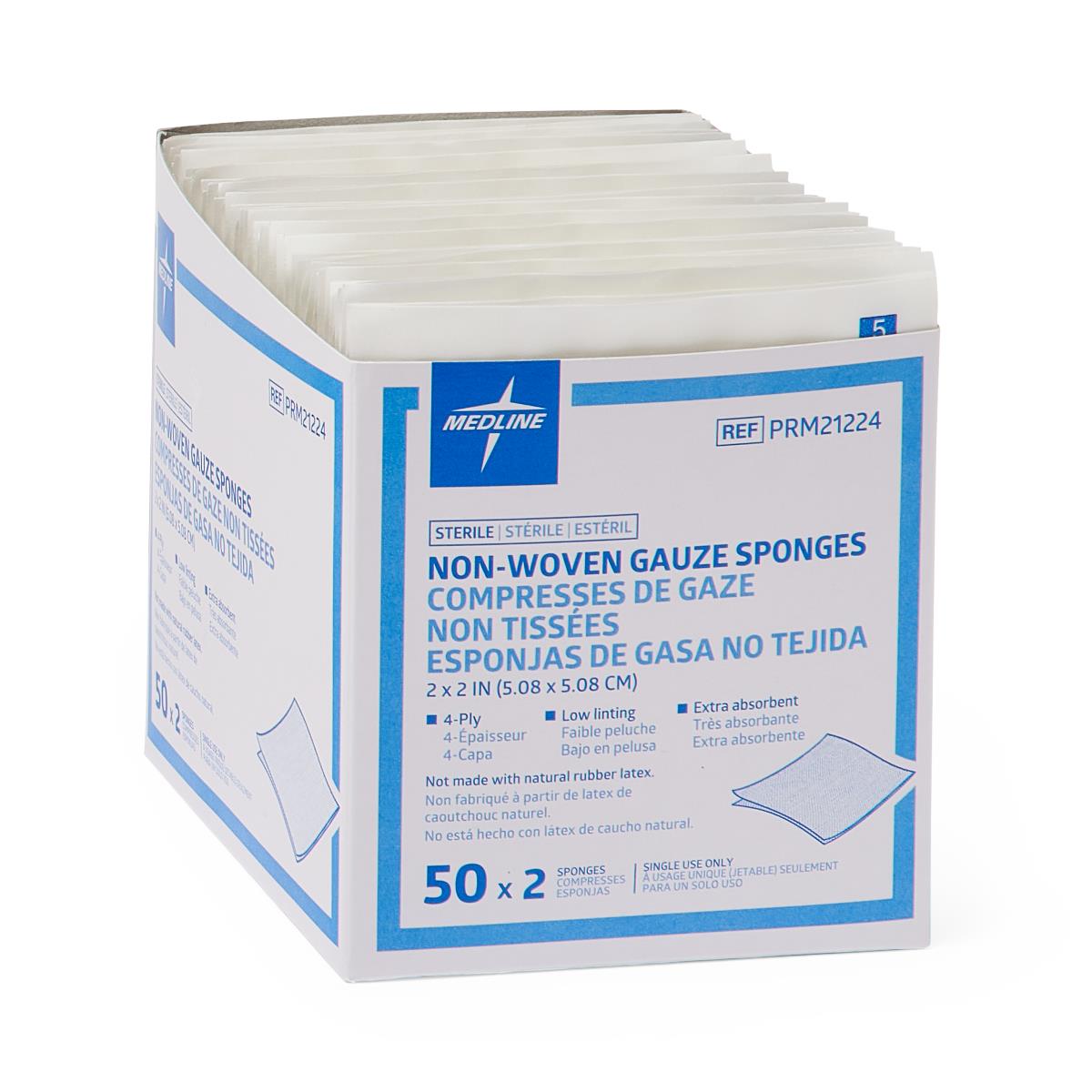Medline Sterile Nonwoven Gauze Sponges