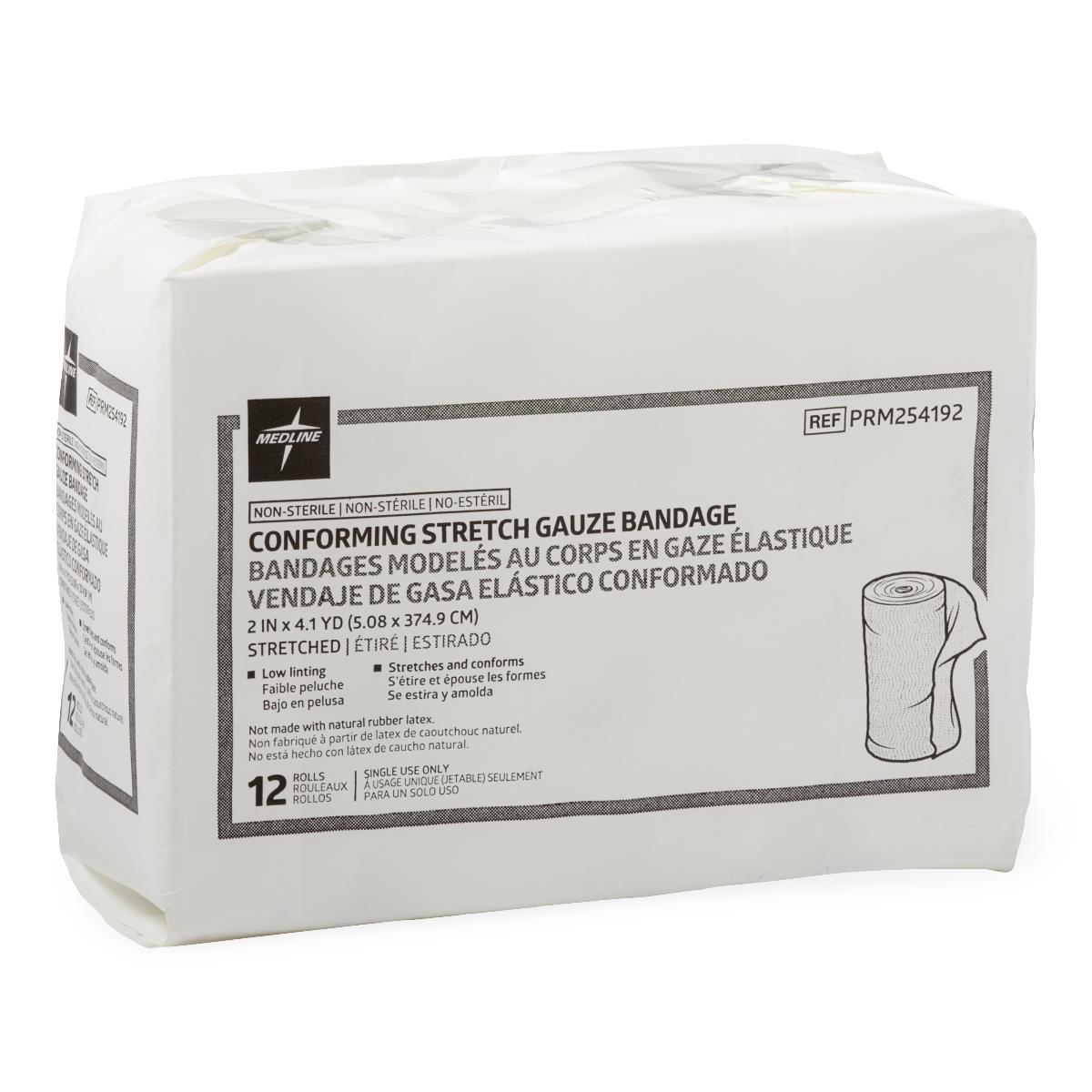 Medline Nonsterile Conforming Stretch Gauze Bandages