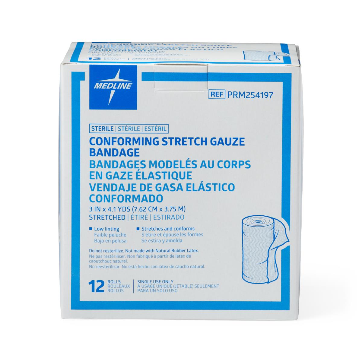 Medline Sterile Conforming Stretch Gauze Bandages