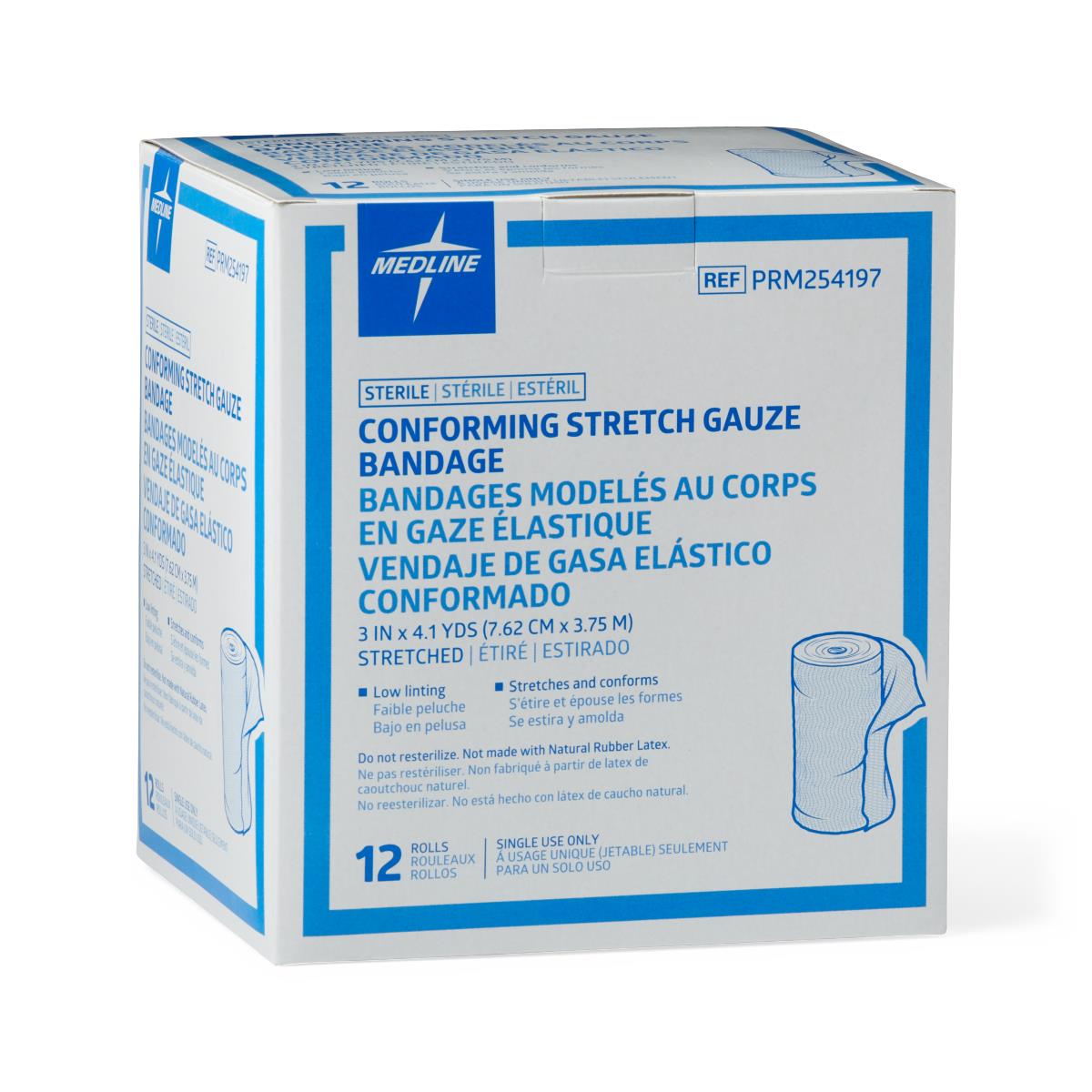 Medline Sterile Conforming Stretch Gauze Bandages