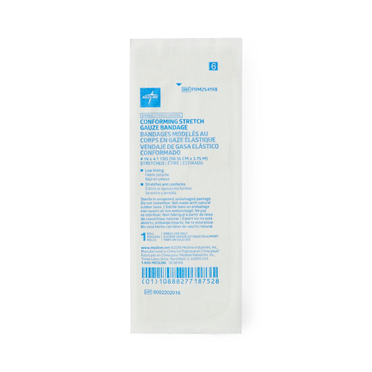Medline Sterile Conforming Stretch Gauze Bandages