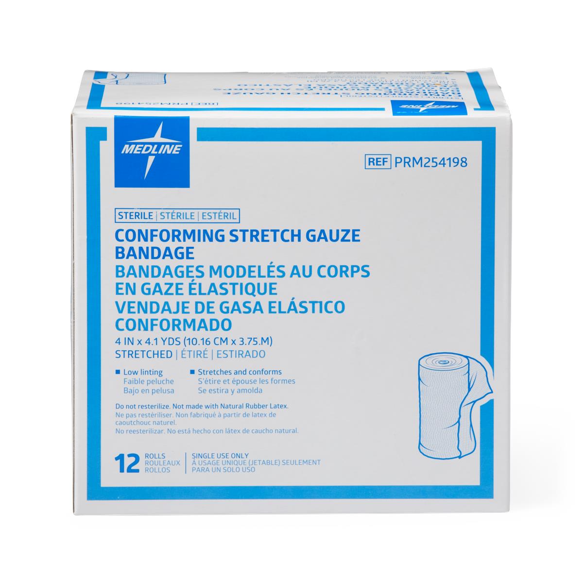 Medline Sterile Conforming Stretch Gauze Bandages