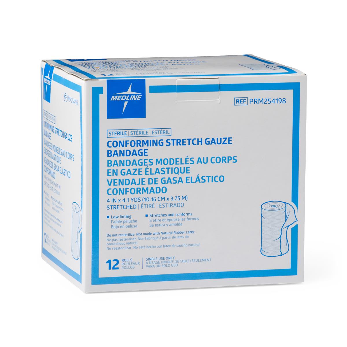 Medline Sterile Conforming Stretch Gauze Bandages