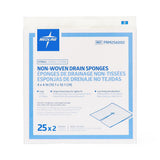 Medline Sterile Nonwoven Gauze Drain Sponges