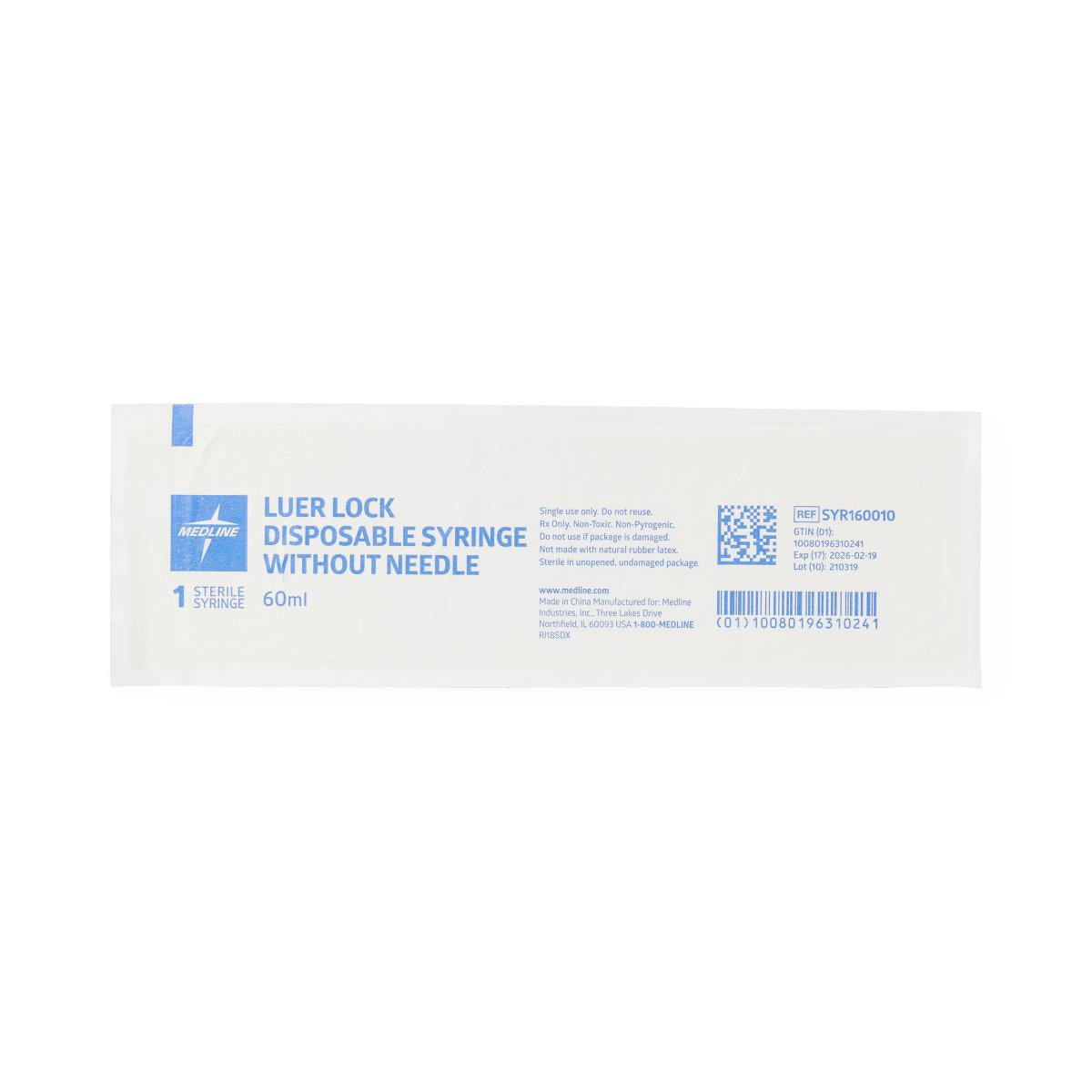 Medline Sterile Luer Lock Syringes - BeHope