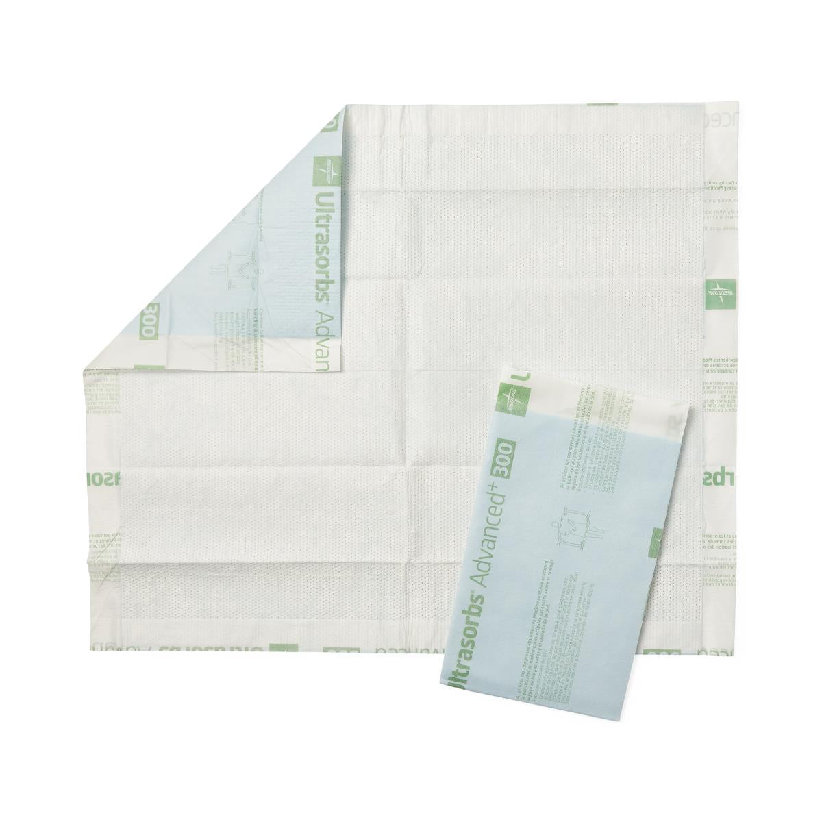 Ultrasorbs Advanced+ Premium Underpads, primary product view, top-down angle.