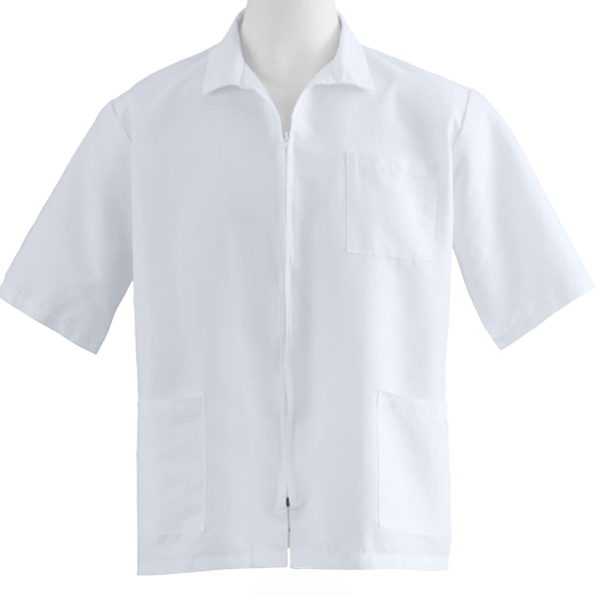 Medline Unisex Zip-Front 3-Pocket Smock Style Scrub Tops (Style 87005)