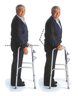 Medline Two-Button Folding Walkers without Wheels
