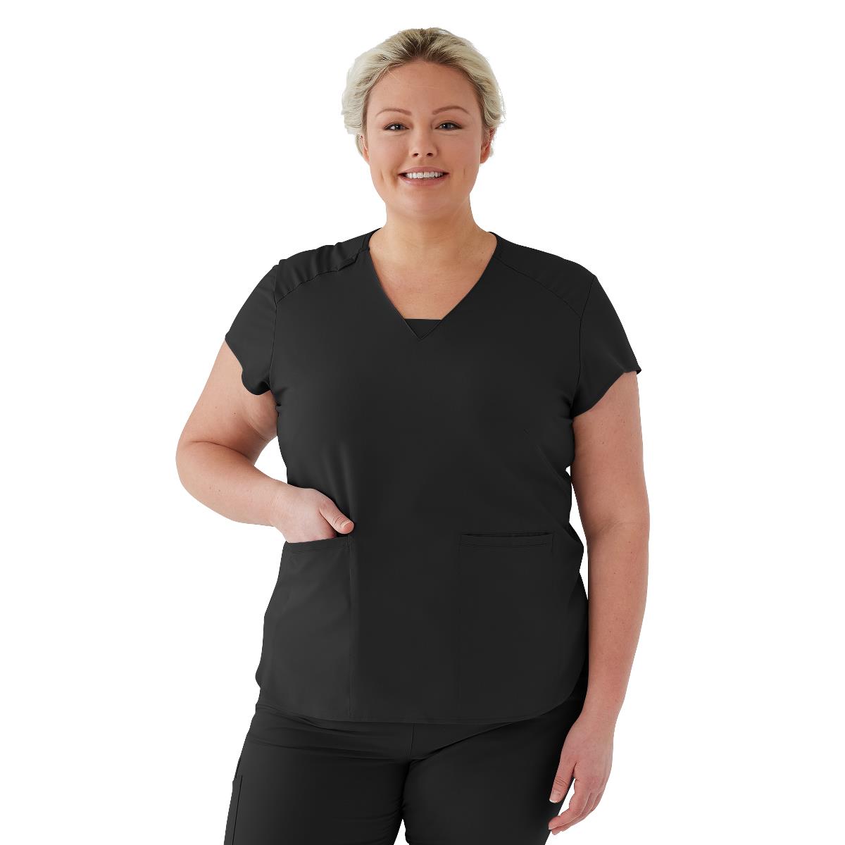 Monroe AVE Women's V-Neck Tunic Style Scrub Tops (Style 4805)