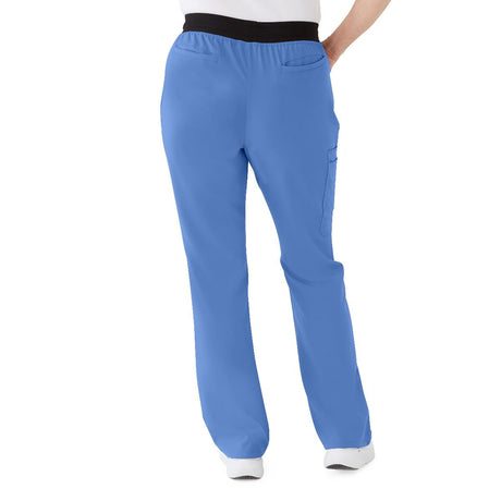 Coastal AVE Women's Boot-Cut Tall Scrub Pants Ceil Blue