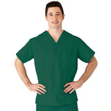AngelStat Unisex Reversible  Scrub Tops with Angelica CC - Emerald (Style 610)