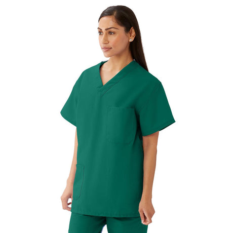 AngelStat Unisex Reversible V-Neck Scrub Tops with 4 Pockets