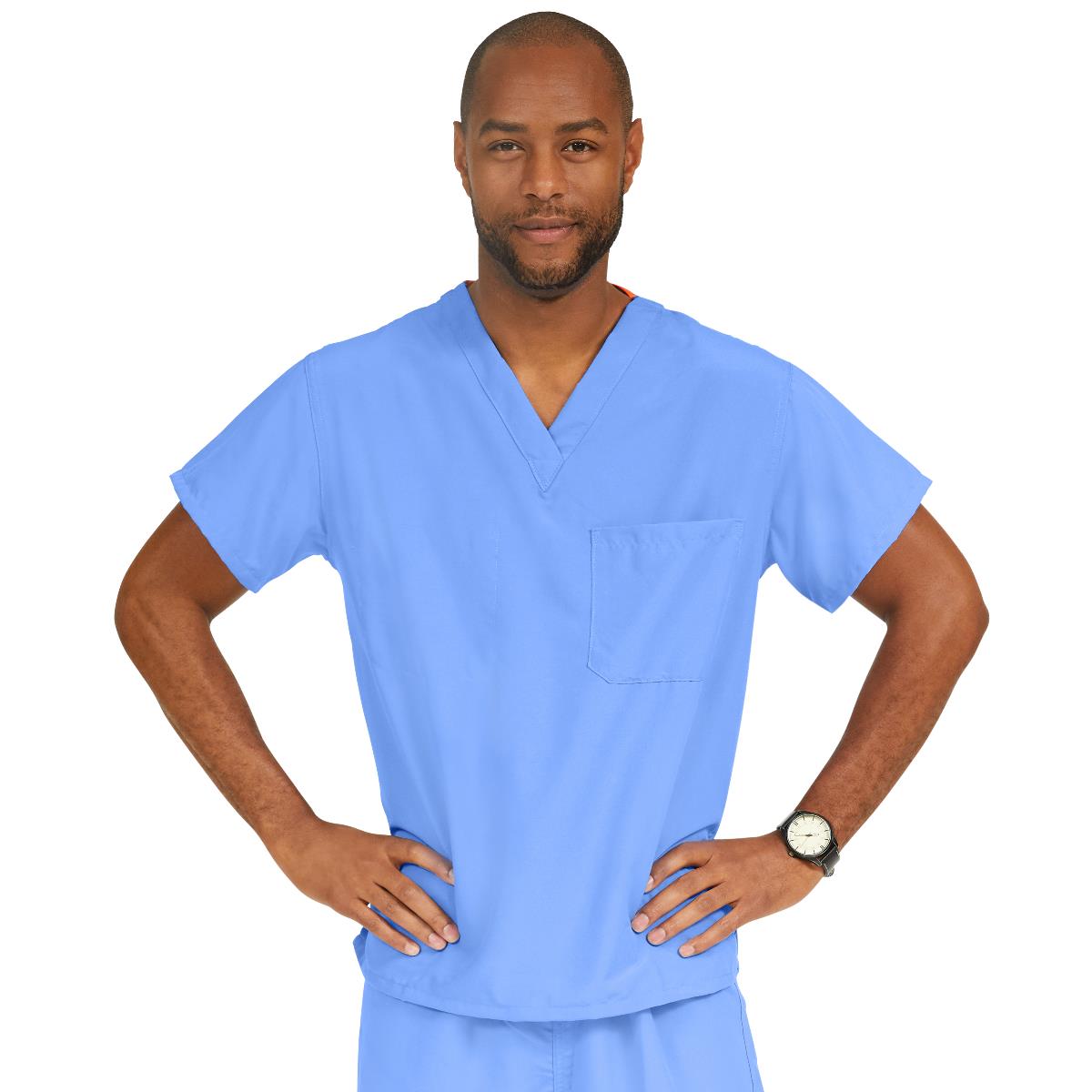 PerforMAX Unisex Reversible 1-Pocket Scrub Tops with Chest Pocket (Style 810)