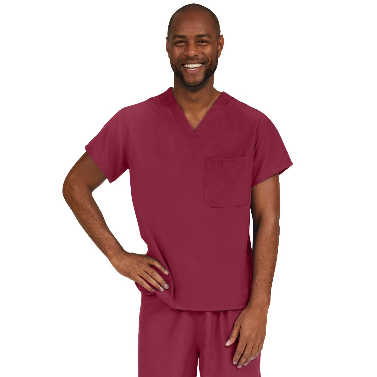 PerforMAX Unisex Reversible 1-Pocket Scrub Tops with Chest Pocket (Style 810)