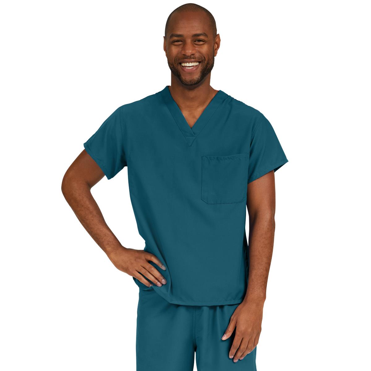 PerforMAX Unisex Reversible 1-Pocket Scrub Tops with Chest Pocket (Style 810)