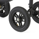 All-terrain Knee Walker Jr. with 8-inch wheels, close-up of brake.