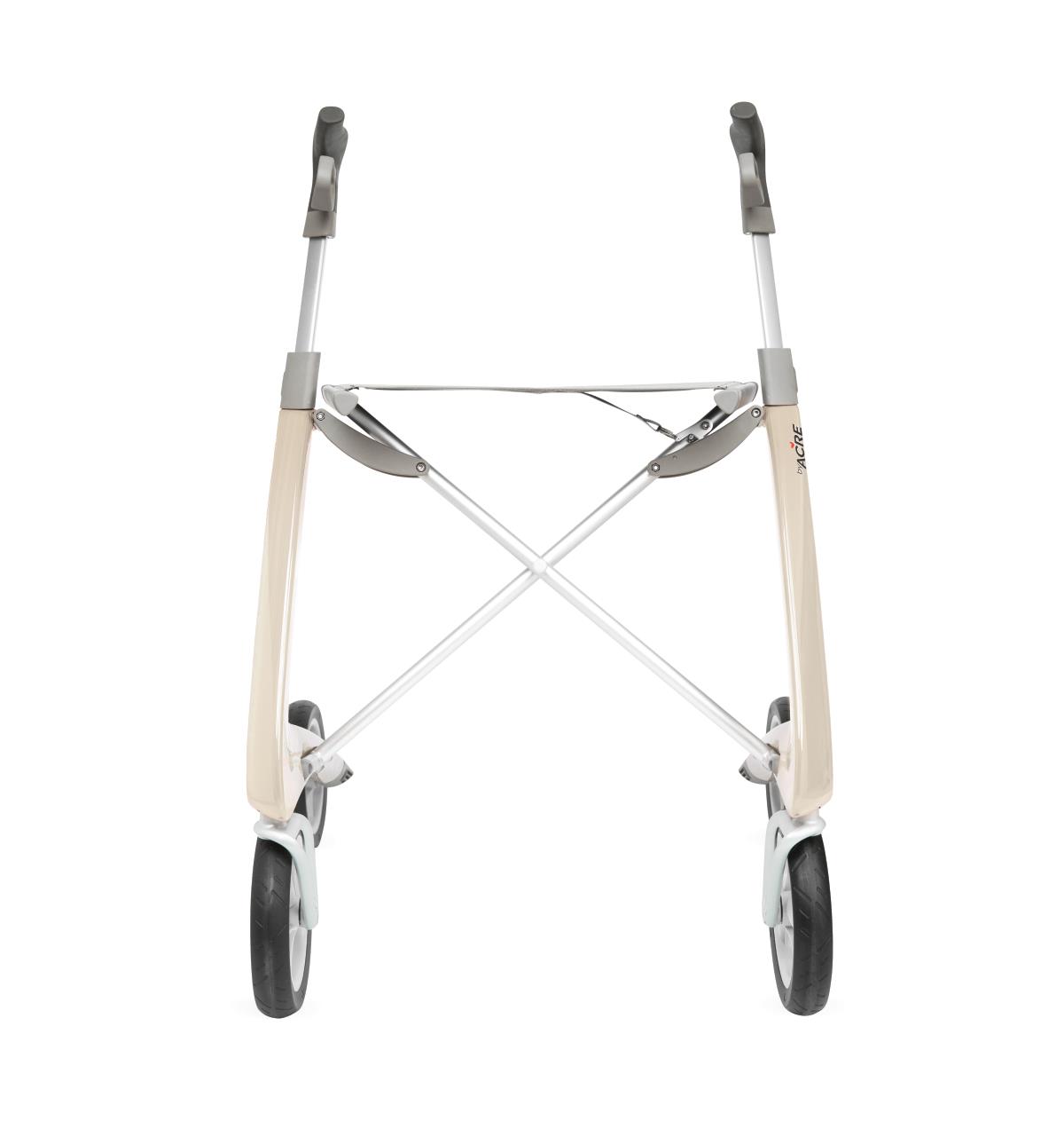 Byacre Carbon Ultralight Rollator, side view, highlighting its sleek carbon frame.