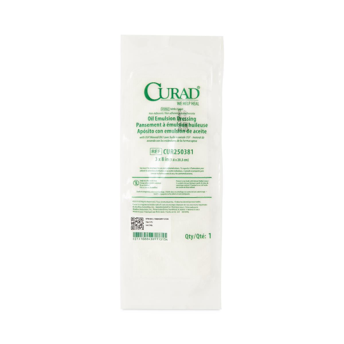 CURAD Nonadherent Sterile Oil Emulsion Dressings