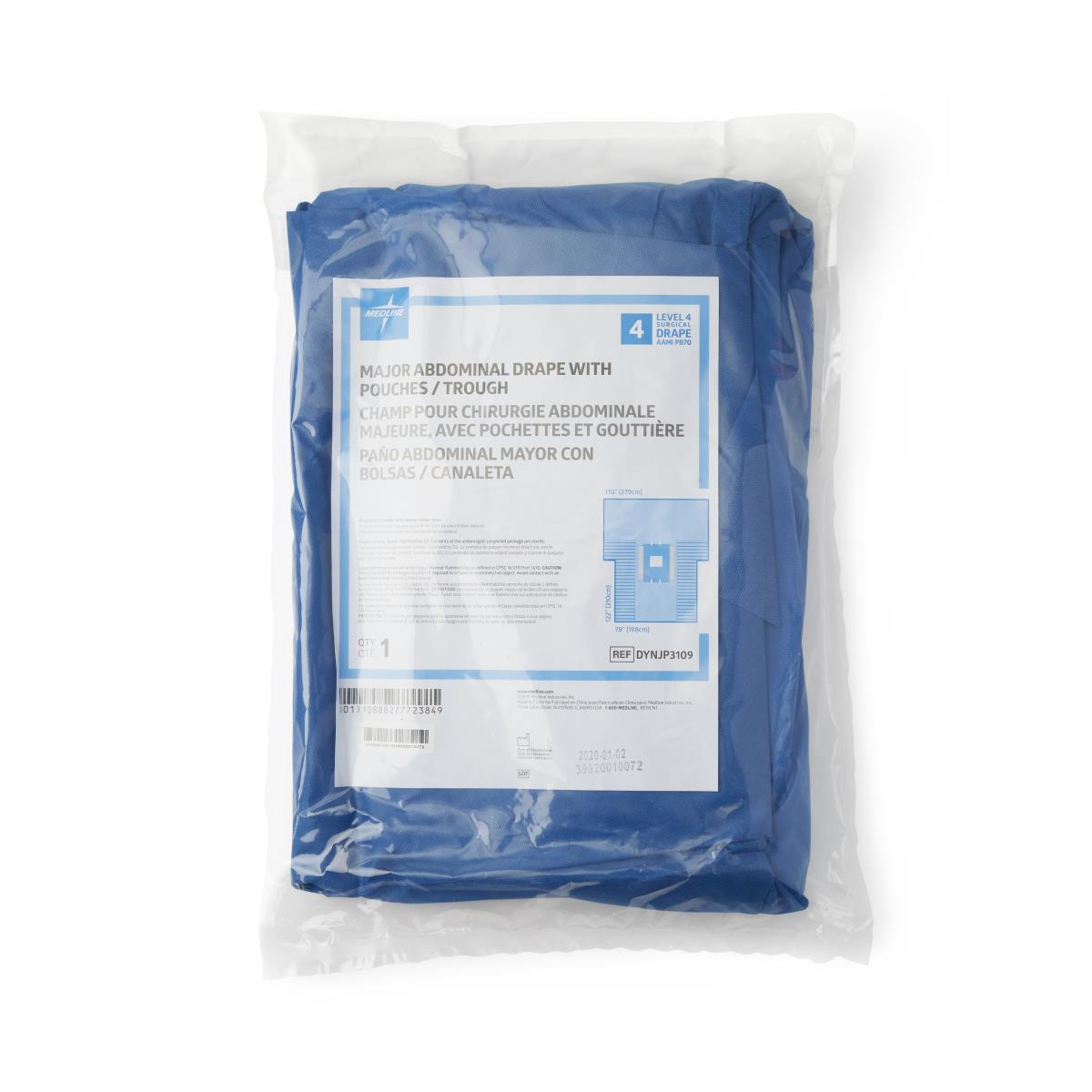 Major Abdominal Surgical Drape with Pouches