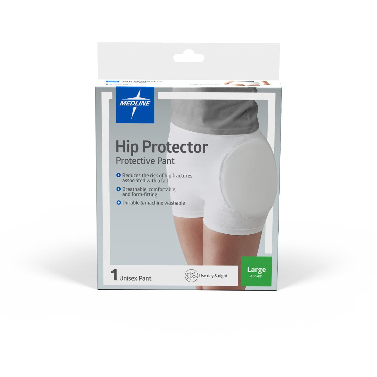 Medline Premium Hip Protector Underpants with pads, rear view showing full coverage.