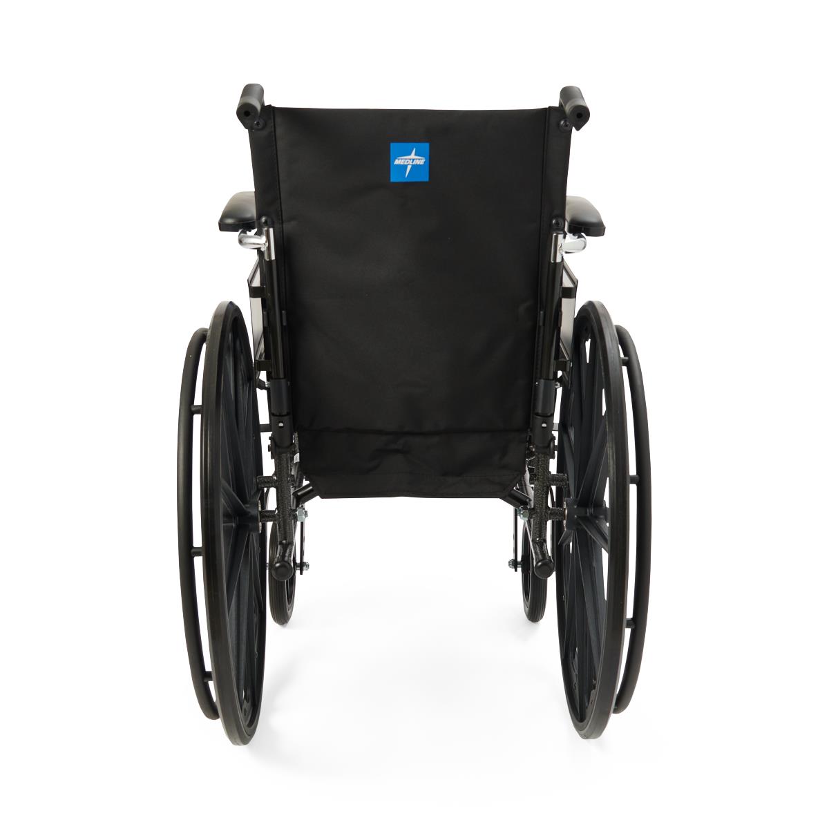 K3 Guardian Wheelchair with Nylon Upholstery, highlighting the sturdy frame construction.