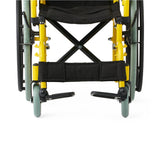 Detail of Medline Pediatric Wheelchair armrest and control features.